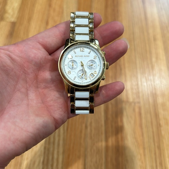 Michael Kors Jewelry - Michael Kors gold and white colored Watch